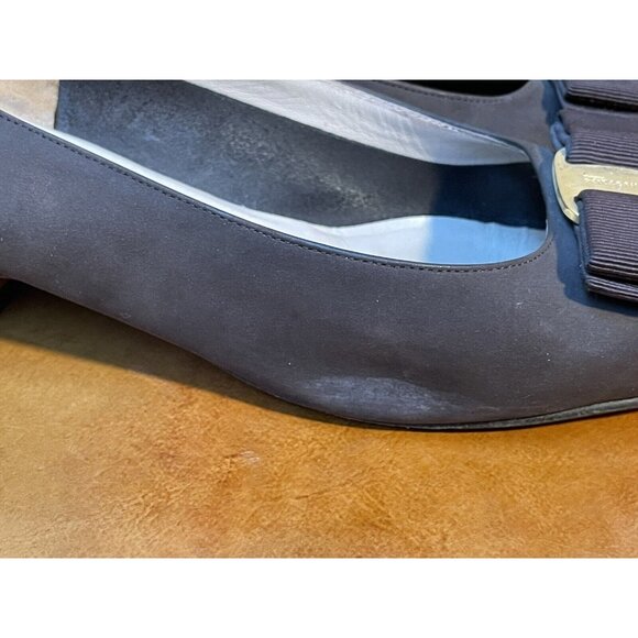 Salvatore Ferragamo Boutique Brown Leather Pumps Shoes Sz 10B (F85) - Picture 4 of 11